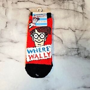 Where's Wally? Fuzzy Socks - 23-25cm
